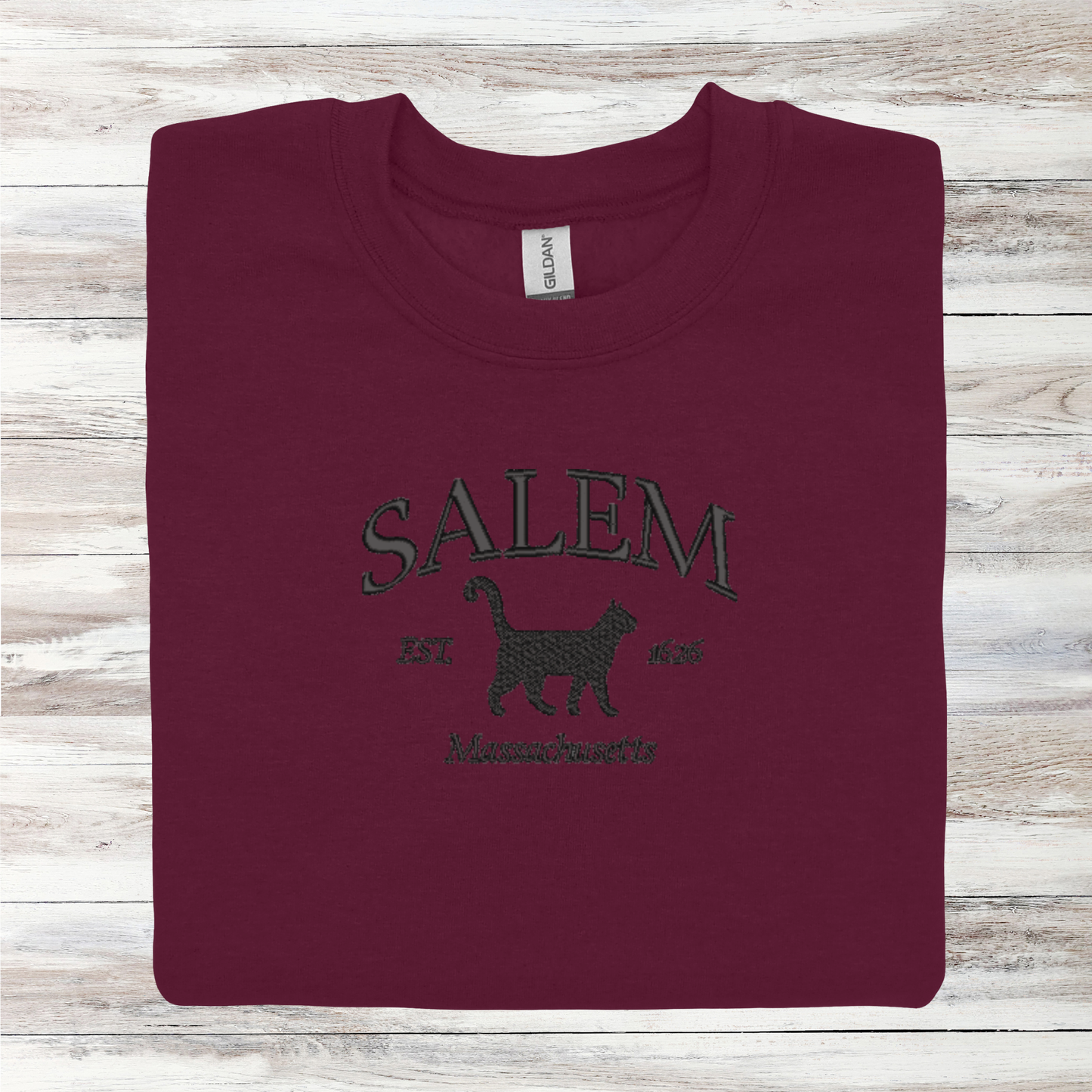 Salem Massachusetts | Embroidered T-Shirt/Crewneck