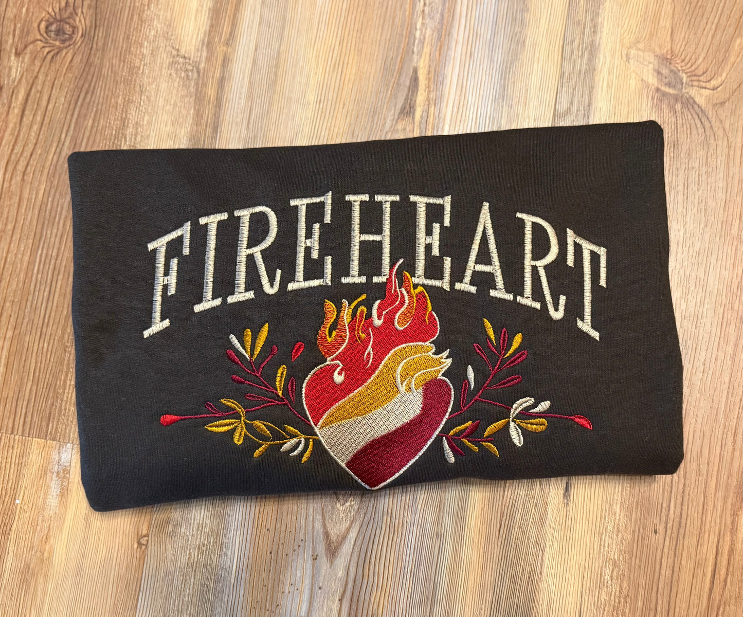 Fireheart Embroidered Crewneck | Throne of Glass Inspired Sweatshirt