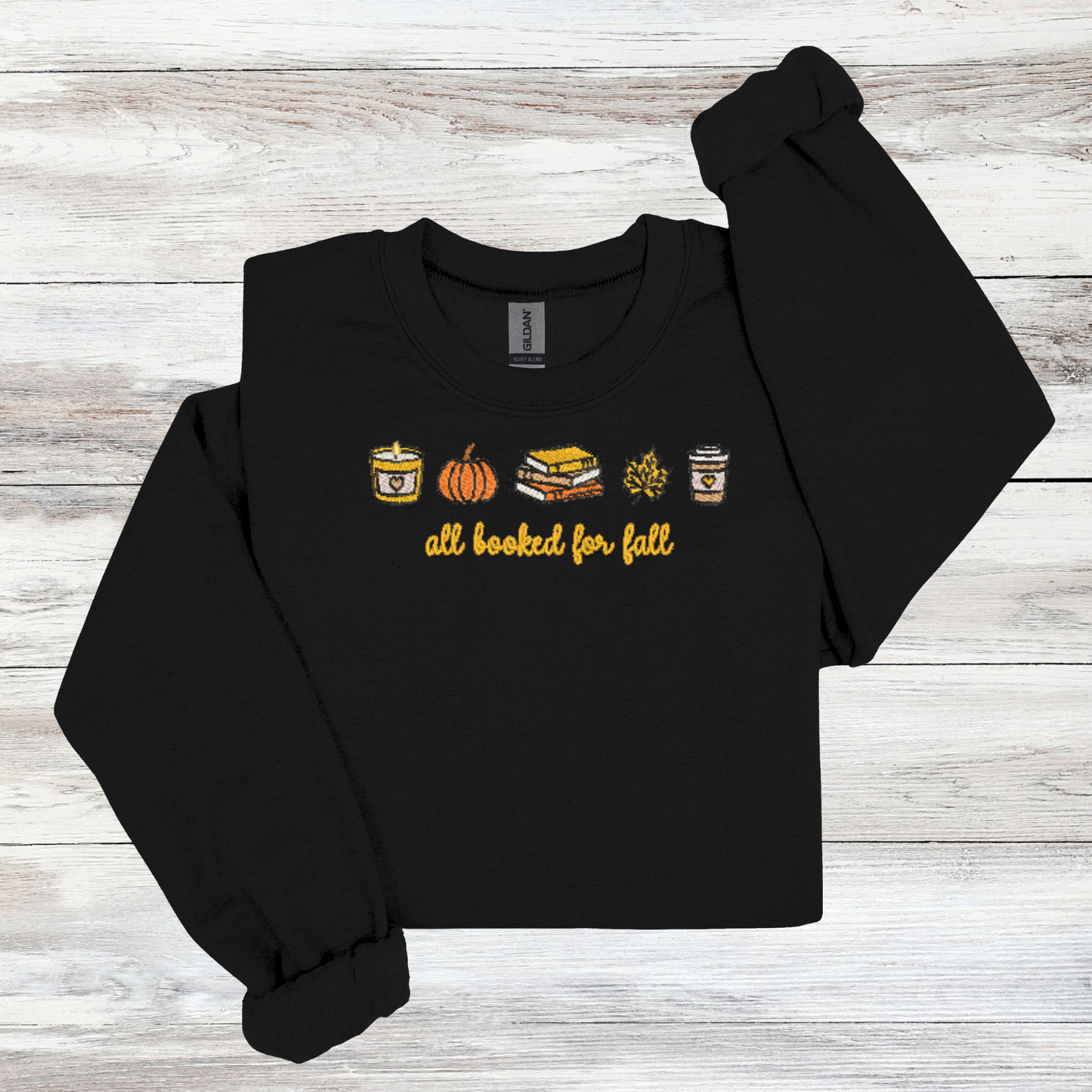 All Booked for Fall | Embroidered Tee & Crewneck