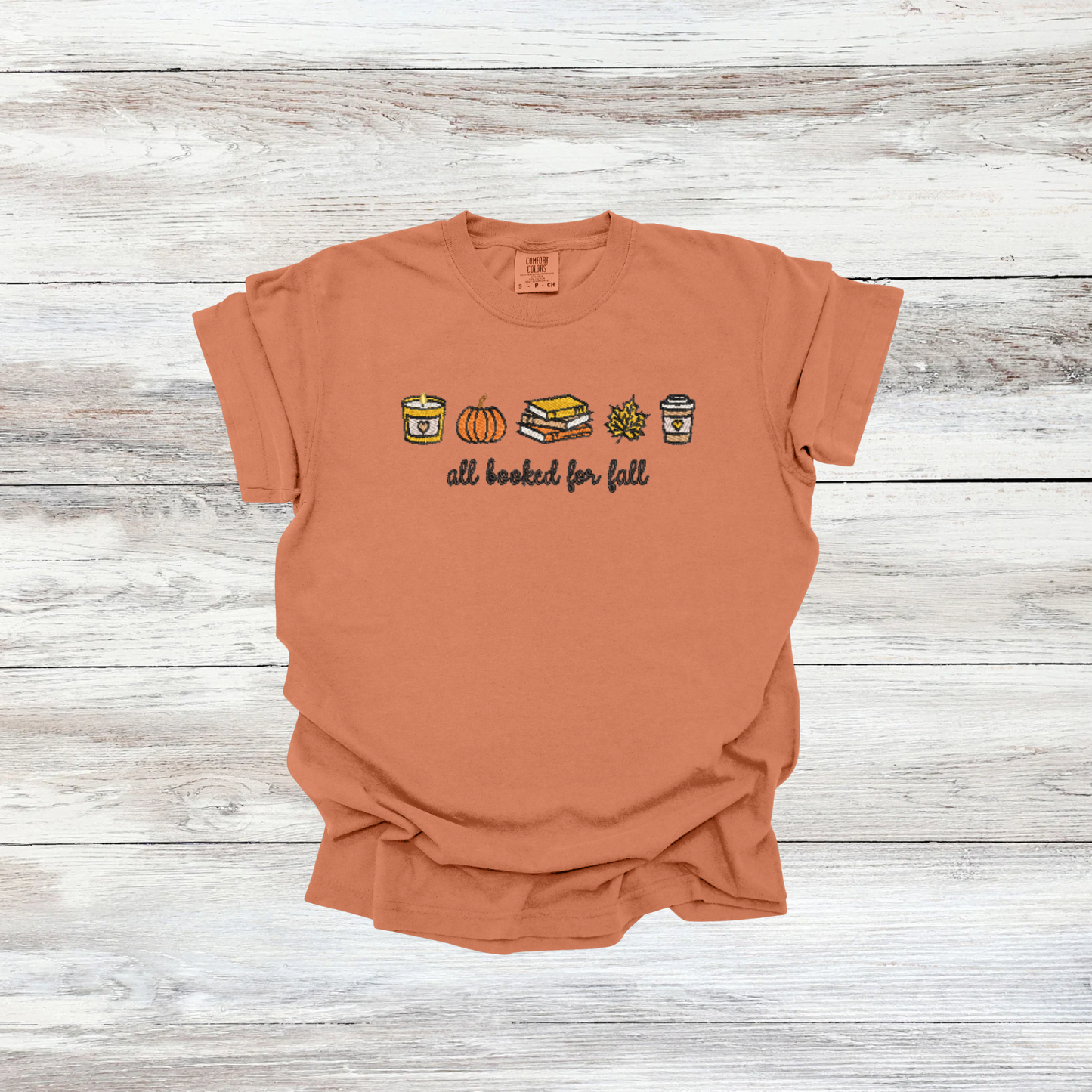 All Booked for Fall | Embroidered Tee & Crewneck