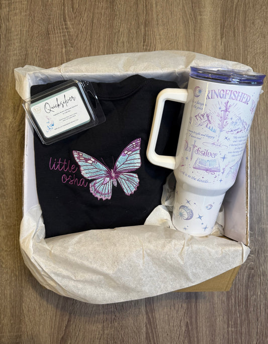 Quicksilver Deluxe Bundle Box – Sweatshirt + 40oz Tumbler + Wax Melt