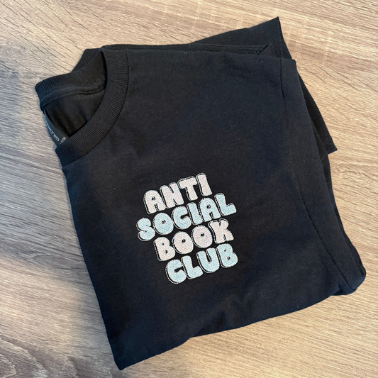 Anti Social Book Club Embroidered T-Shirt/Crewneck