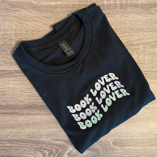 Pastel Book Lover | Embroidered T-Shirt & Crewneck