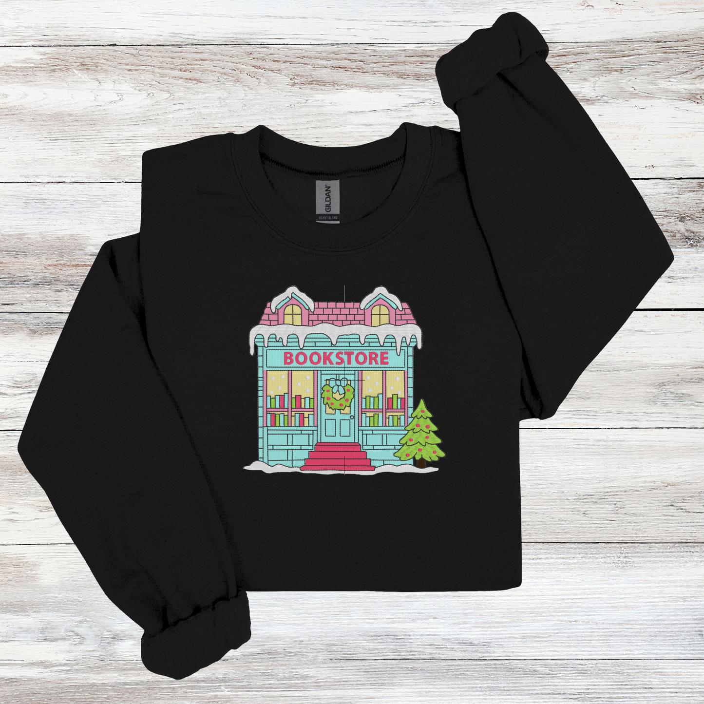 Holiday Bookstore Crewneck | Cozy Bookish Sweatshirt for Winter