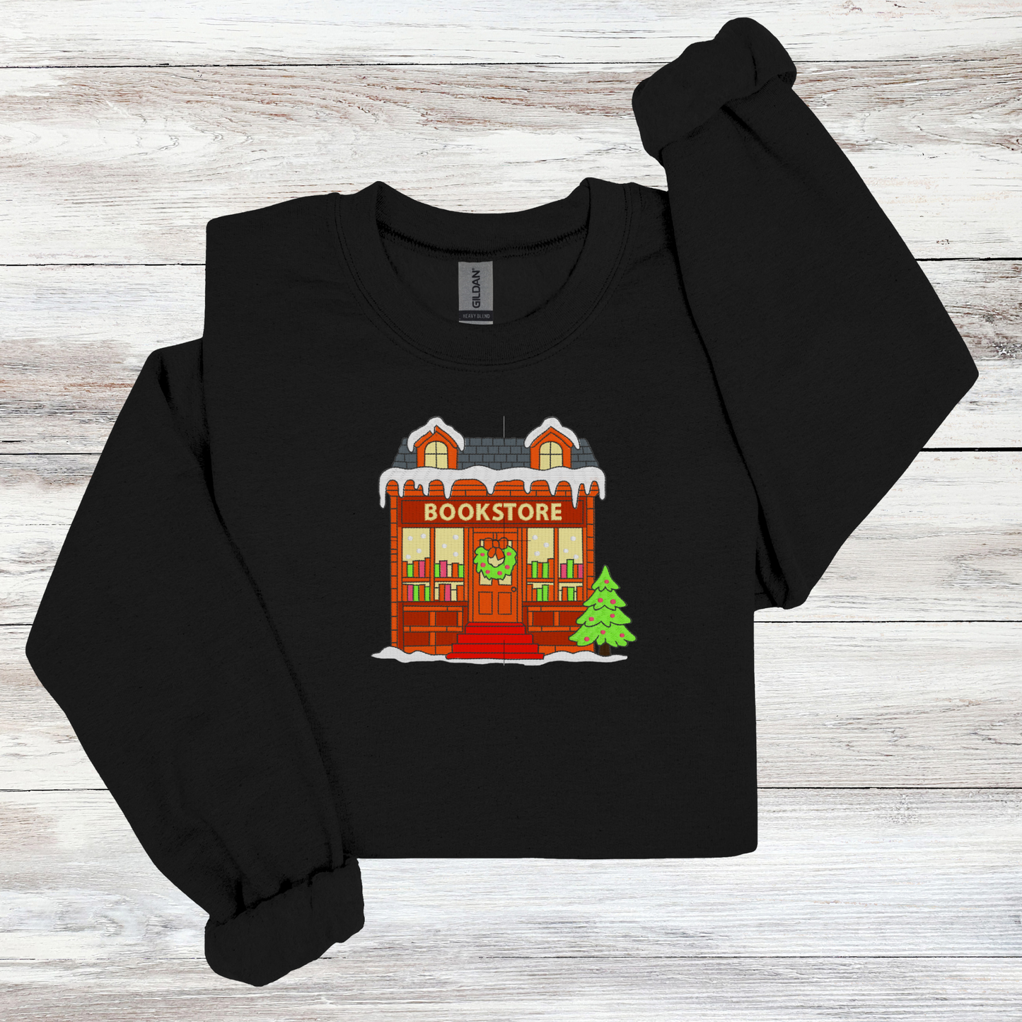 Holiday Bookstore Crewneck | Cozy Bookish Sweatshirt for Winter