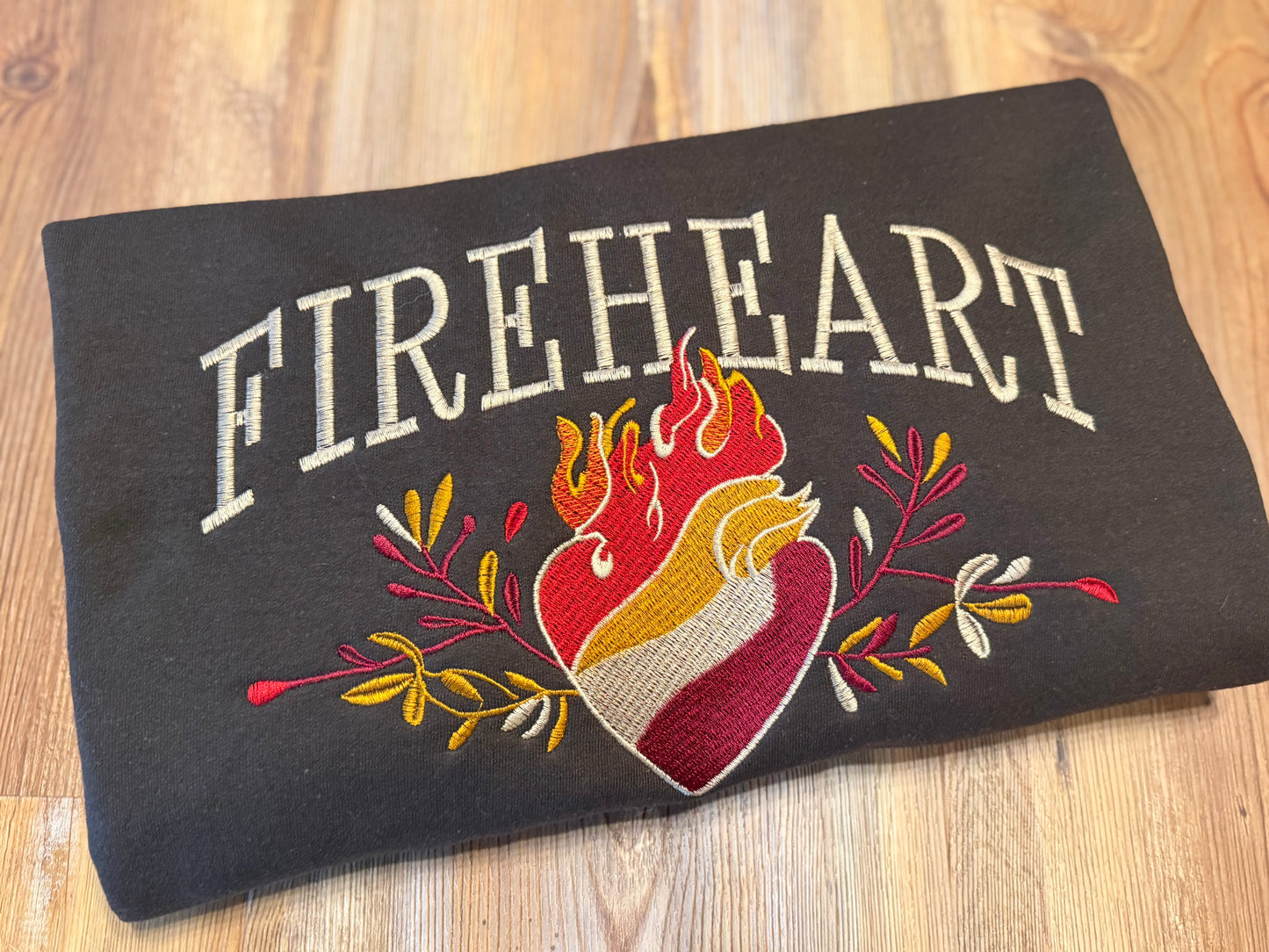 Fireheart Embroidered Crewneck | Throne of Glass Inspired Sweatshirt