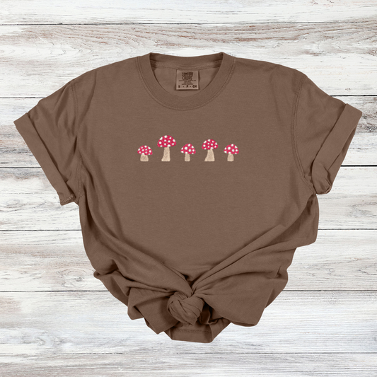 Cottagecore Mushroom | Embroidered Tee