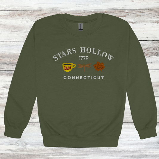 Stars Hollow Connecticut Crewneck | Gilmore Girls Inspired | Embroidered Sweatshirt